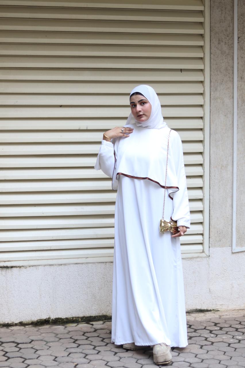 white aura cape abaya